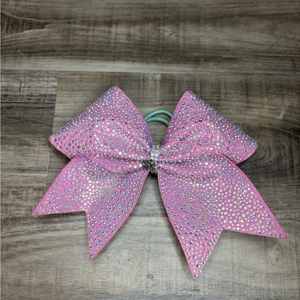Pink Rhinestone Hair Bow